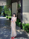 Printed Sleeveless Frills Straps Long Dresses